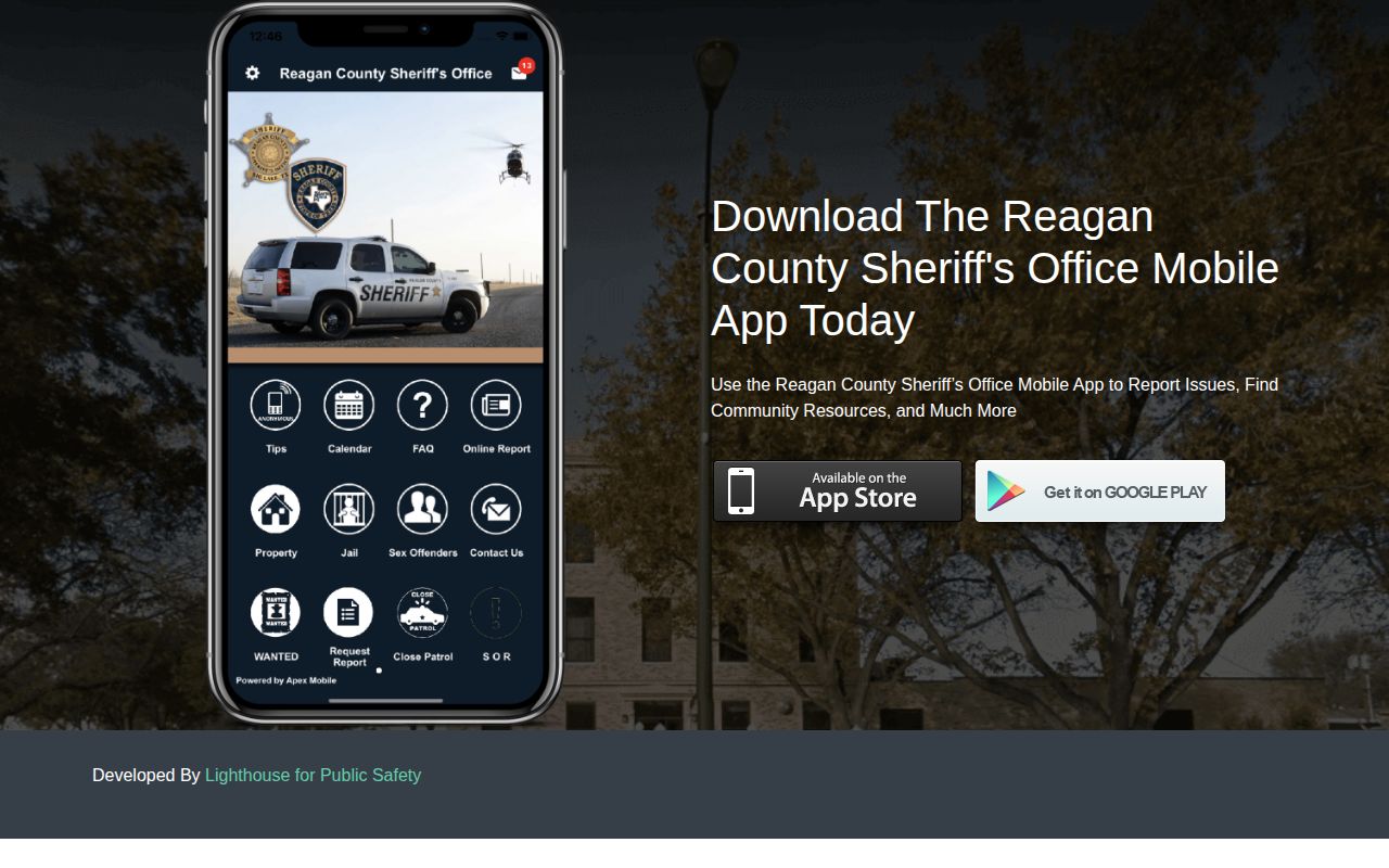 Reagan County release check through the official sheriff app feature page